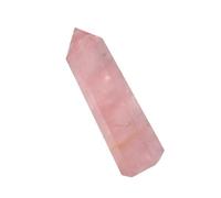 UTHCLO Decoración de Cristal Natural Rosa Hexagonal Varita de Piedra Curativa de Adorno Mineral para Hogar y Feng Shui Artículo de Mobiliario Artesanal
