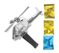 UTHCLO Difusor de Aroma para Coche Giratorio Forma de Helicóptero Color Plateado 3 Varillas Aromáticas Ambientador para Automóviles Decoración del Salpicadero sin Necesidad de