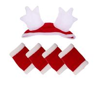 UTHCLO Disfraz Navideño para Caballo con Gorro Santa Fácil de Poner y Protectores de Piernas Suaves y Transpirables para Desfiles y Fiestas