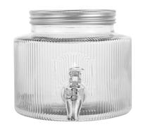 UTHCLO Dispensador de Bebidas de Vidrio Capacidad 2,8l con Grifo Diseño Sellado y Elegante, Adecuado para Servir Cócteles y Té de Frutas en Reuniones