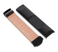 UTHCLO Entrenador de Guitarra de Bolsillo Portátil de Pp Negro 6 Trastes para Práctica de Acordes, Herramienta Compacta para Aprendizaje y Entrenamiento de Guitarra Folk en Viaje
