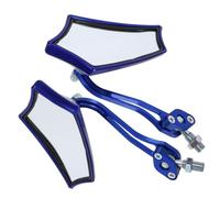 UTHCLO Espejos Retrovisores para Motocicleta y Scooter Ajustables Antirreflejo Alta Definición Duraderos y Fáciles de Instalar Compatibles con Manillares Espejo Lateral Azul para Motos