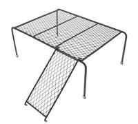 UTHCLO Estante para Gallinero de Hierro Negro Plataforma para Pollos, Soporte para Comedero y Rejilla, Adecuado para Mascotas Pequeñas y Exploración