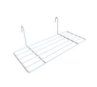 UTHCLO Estantería de Rejilla Metálica Blanca Colgante Estante Recto para Almacenamiento Pared Organizador Modular para Cocina Baño y Dormitorio Diseño Apilable y Funcional