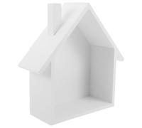 UTHCLO Estantería Flotante de Pared Madera Maciza Forma de Casita Estante Rústico Decorativo para Dormitorio Infantil Vitrina Multiusos para Organizar y Exhibir Objetos 24 X