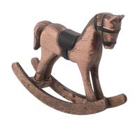 UTHCLO Estatua de Caballo de Madera Vintage Figura Decorativa Pequeña Escultura de Mecedora para Escritorio Adorno Compacto para Hogar Oficina y Barra Decoración Navideña
