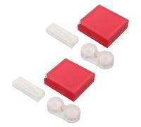 UTHCLO Estuche Lente con Compartimentos Duales Resistente Fugas Ventana Transparente para Contacto y Viaje Organizador Portátil Compacto