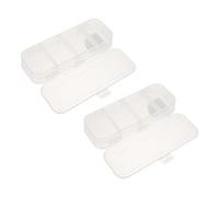 UTHCLO Estuches para Lápices y Bolígrafos Transparentes Dobles, Niños y Estudiantes, 2 Piezas, Caja Almacenamiento Plástico Ligera, Funcional para Papelería Escolar y Oficina