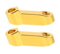 UTHCLO Extensor Elevador para Espejo Retrovisor de Motocicleta en Aleación de Aluminio Dorado, Par de Soporte Extensible para Scooter, Atv y Motocross, Base Resistente al Agua para