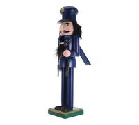 UTHCLO Figura Cascanueces de Madera Policia Decoración Navideña Tradicional Artesanal para Escritorio y Estantes Ornamento Festivo Resistente y Detallado para Navidad