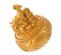 UTHCLO Figura Decorativa para Año Chino 2027 con Diseño Contemporáneo de Aleación Dorada de Cabra Giratoria con Acabado Elegante y Atractivo Festivo para Escritorio