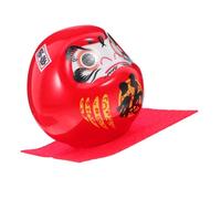 UTHCLO Figura Japonesa de Cerámica de Decoración para Hogar y Coche Amuleto de Suerte con Base de Fieltro Rojo Regalo para Apertura y Feng Shui