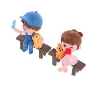 UTHCLO Figuritas de PVC para Decoración Romántica Estatuillas de Micro Paisaje DIY Escultura de Adorable para Escritorio y Decoración Adorno de San Valentín