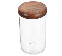 UTHCLO Frasco De Vidrio Sellado Para Almacenar Alimentos Tapa De Madera Recipiente De Cocina Para Cereales y Especias