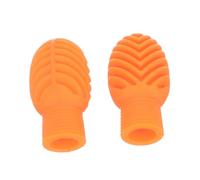 UTHCLO Funda de Silicona Función de Silenciador y Protección para Baquetas de Batería Naranja Pack de 2 Piezas Portátiles para Práctica Musical