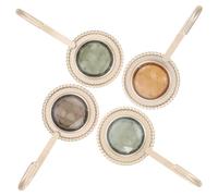 UTHCLO Ganchos para Toallas de Baño sin Taladro Adhesivo Fuerte, Diseño Elegante Cristales, 4 Piezas de Plástico Multiusos para Baños y Detrás de Puertas Color Aleatorio