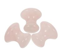 UTHCLO Gua Sha de Cuarzo Rosa en Forma de Hongo 3 Piezas Herramienta de Masaje Facial para Raspado y Estimulación de Puntos de Acupuntura Piedra de Masaje Compacta para Cuidado Facial