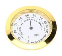 UTHCLO Higrómetro Medidor de Humedad Redondo de Aleación Dorado para Guitarra E Instrumentos Musicales, sin Batería, Ligero y Fácil de Transportar para Cuidado de Instrumentos