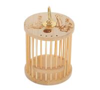 UTHCLO Jaula de Grillos de Madera Natural Redonda Gancho de Cobre Tamaño Portátil para Cría y Transporte Caja de Hábitat Ventilada para Alimentación y Reptiles Soporte Ligero para