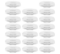 UTHCLO Juego 20 Pares Almohadillas Nasales para Gafas de Silicona Transparente Antideslizantes Cuadradas Repuesto para Puente Nasal de Gafas Accesorio Cómodo y Discreto