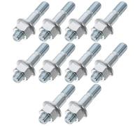 UTHCLO Juego de 10 Tornillos y Tuercas Metálicas M8 para Fijación y Ajuste de Cadena en Motosierras, Compatible Varios Modelos y Uso en Mantenimiento