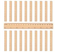UTHCLO Juego de 20 Reglas de Madera Beige para Corte de Líneas y Ingeniería, Medición Precisa y Ligera, Adecuado para Arquitectos y Estudiantes
