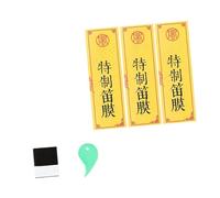 UTHCLO Juego de 3 Membranas para Flauta Dizi, Diafragmas Naturales de Caña, Accesorios para Flauta China con Pegamento Incluido, Transparentes y Ligeros, Ideales para Color Aleatorio