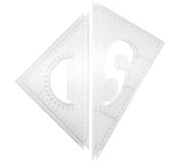 UTHCLO Juego de 4 Reglas Triangulares de Plástico Ligeras y Fáciles de Leer para Dibujo y Medición en Trabajo y Vida