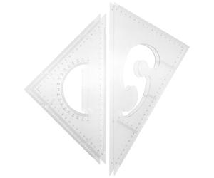 UTHCLO Juego de 4 Reglas Triangulares de Plástico Ligeras y Fáciles de Leer para Dibujo y Medición en Trabajo y Vida