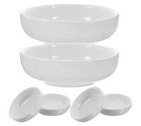 UTHCLO Juego de 6 Platos Pequeños de Cerámica de Color Claro para Salsa, Aptos para Lavavajillas, Fáciles de Transportar, Ideales para Cocina y Aperitivos en Casa, 8×2.5 Cm