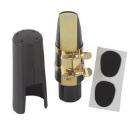 UTHCLO Juego de Accesorios para Saxófono Tenor 5 Piezas Incluye Cabeza de Saxofón Negra Clip Fuerte Caña Duradera y Almohadilla Protectora para Dientes Adecuado para Músicos de