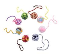 UTHCLO Juguetes para Gatos 8 Piezas Bola de Lana Colorida Campana, Pelota Masticable y Divertida para Gatos y Gatitos, Juguetes de Lana para Mascotas Antiestrés y Estilo Estilo Aleatorio