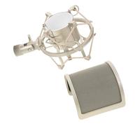 UTHCLO Kit de Escudo de Aislamiento para Micrófono con Filtro Soporte Antivibración Protector de Viento Ligero Compatible con Varios Modelos para Grabación Clara y Reducción de Ruido