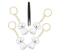 UTHCLO Llavero Conmemorativo Transparente para Pelo de Mascota, Caja de Recuerdo Portátil con Pinzas, Set 5 Piezas para Guardar Pelo de Perro, Accesorio Memorial para Dueños de Perros