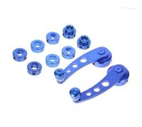 UTHCLO Manilla de Ventana para Coche de Aluminio Juego de Manivelas con Adaptadores y Clip de Sujeción Recambio para Puertas Laterales Accesorio Resistente y Fácil de Instalar Color Azul