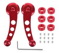 UTHCLO Manilla para Ventana de Coche de Aluminio Roja Juego de Manivelas de Puerta con Clip de Montaje Accesorios para Reemplazo de Manija Manual de Ventana Izquierda y Derecha