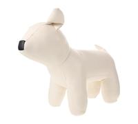 UTHCLO Maniquí de Perro Sentado de Cuero Sintético, Soporte de Exhibición para Ropa de Mascotas de 42x29x14 Cm, Expositor Estable y Portátil para Boutique y Tienda de Mascotas