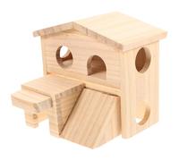 UTHCLO Mi Vecino Casa para Hámster De Dos Pisos Jaula De Madera para Chinchillas Accesorios para Jaulas De Mascotas Caseta Pequeña para Hámsteres y Ratas