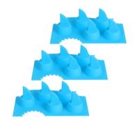 UTHCLO Molde de Silicona Pack de 3 Unidades para Cubitos de Forma de Aleta de, Reutilizable y Fácil de Limpiar para Fiestas y Reuniones Sociales