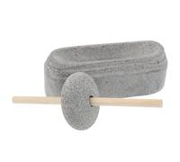 UTHCLO Molienda de Piedra Natural Resistente con Mortero Manual para Chinas y Especias Trituradora Silenciosa y Fácil de Limpiar para Uso Doméstico Viaje