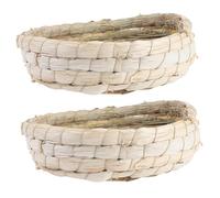 UTHCLO Nidos De Eclosión para Aves y Aves Pequeñas, Hecho De Cáscara De Maíz y Paja Natural, Tamaño Mediano, Adecuado para Jaulas y Criaderos Domésticos, Apto para Aves Mensajeras y Mascotas