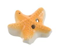 UTHCLO Ocarina Cerámica Tono C Instrumento de Viento para Principiantes Diseño Ligero y Color Naranja para Educación Musical y Fiestas al Aire