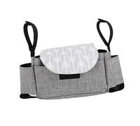 UTHCLO Organizador de Cochecito Multifuncional para Bebés Bolsa de Almacenamiento para Carrito de Paseo con Soporte para Botellas Accesorio Ligero y Portátil Color Gris con Diseño de