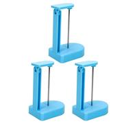 UTHCLO Organizador de Recibos de Escritorio Metálico Azul 3 Piezas Pinchos para Oficina, Soporte para Órdenes de Trabajo en Mostrador, Porta Billetes Resistente y Compacto para