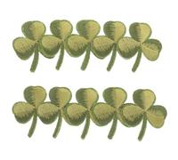UTHCLO Parche Termoadhesivo Bordado de Hojas Verdes, 10 Piezas, Apliques Bordados para Planchar y Coser, Parche Irlandés para Ropa y Bolsos, Decoración DIY Día de San Patricio