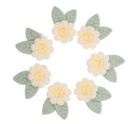 UTHCLO Parches Bordados Decorativos para Ropa Flores y Hojas Beige, 10 Unidades Termoadhesivos para Bricolaje y Costura, Accesorios DIY para Camisetas, Bolsos y Prendas