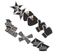 UTHCLO Parches Bordados Termoadhesivos para Graduación 12 Piezas Parches para Coser Ropa y Accesorios Insignias Decorativas para Birrete Mochila y Chaqueta Uso Escolar y