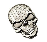 UTHCLO Pegatina Decorativa para Coche Aleación de Zinc Diseño Calavera con Bandera USA Resistente y Fácil de Instalar para Vehículos Camiones y SUV