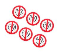 UTHCLO Pegatinas de Advertencia de Seguridad 6 Piezas 30 MM Autoadhesivas Señales No Tocar para Prevención de Accidentes en Maquinaria y Lugares de Trabajo Industriales