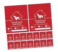 UTHCLO Pegatinas de Alerta de Emergencia para Ventanas y Puertas Adhesivos de Seguridad contra Incendios para Rescate de Mascotas Paquete de 30 Calcomanías Visibles para Situaciones de